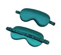 Silk Eye Mask 2pcs Sleep Mask 3D Eye for Sleeping Pure Silk Blackout Comfortable Soft Night Blindfold Shades for Travel Naps for Sleep(Green)