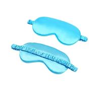 Silk Eye Mask 2pcs Sleep Mask 3D Eye for Sleeping Pure Silk Blackout Comfortable Soft Night Blindfold Shades for Travel Naps for Sleep(Blue)