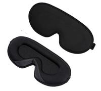 Silk Eye mask 3D Memory Foam Silk Sleep Mask Eye Patches for Eyes Travel Shade Cover Rest Relax Sleeping Blindfold Aid Silk Eye mask for Sleeping(A-Black(Silk Mask))