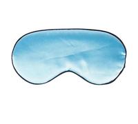 Silk Eye Mask 3pcs 3D Silk Sleep Mask Eye Aid Sleeping Eyeshade Cover Shade Patch Soft Portable Blindfold Travel for Sleep(Light Blue)