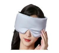 Silk Eye Mask 3pcs Silk Satin Sleeping Mask Eyeshade Blocking Light Eyemask Cover Shade Travel Relax Eye Patch Women Men Aid for Sleep(Sliver Grey)