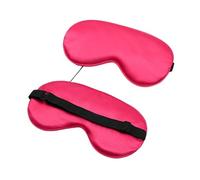 Silk Eye Mask Eye Sleep Mask Eyepatch Striped Imitated Silk Cover Travel Relaxing Sleeping Aid Blindfold Cartoon(Red)