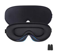 Silk Eye Mask for Sleeping with 3D Stereo Comfort, Adjustable Strap, Block Out Light Eye Cover, Ideal for Eyelash Extension Sleep Mask and Insomnia, Black Sleep Mask