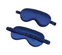 Silk Eye Mask Imitated Silk Eye Patch Shading Sleep Mask Eyepatch Travel Relax Cover Eyeshade Health Sleeping Shield Soft Care Tools(Dark Blue)