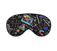 Silk Eye Mask Math and Science ElementsArt Sleeping Mask Eye Cover for Travel/Naps/Yoga/Plane/Night, Sleeping Eye Mask Eye Cover with Elastic Band