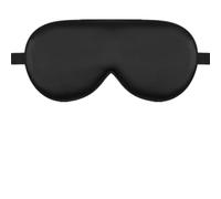 Silk Eye Mask Natural 19 Mulberry Silk Sleep Eye Mask Sleeping Smooth Soft Shade Cover with Elastic Adjustable Strap Blindfold for Sleeping(Black with Bag)