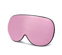 Silk Eye Mask Natural Mulberry Silk Sleep Mask Soft Blindfold Smooth Eye Sleeping Aid Eyeshade Cover Patch Bandage(Pink)