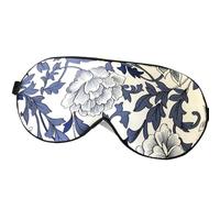Silk Eye mask Natural Silk Sleeping Eye Mask Shade Patch Breathable Eyeshade Bandage on Eyes for for All Night Sleep(Flower)