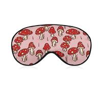 Silk Eye Mask Psychedelic Mushroom Trippy Magic Art Sleep Mask D Eye Cover for Travel Work Shift Sleep Naps, Sleeping Eye Mask Eye Cover with Elastic Band