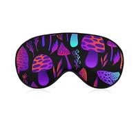 Silk Eye Mask Psychedelic Mushroom Trippy Magic Art Sleeping Mask Blindfold Eyeshade for Travel/Naps/Yoga/Plane/Night, Sleeping Eye Mask Eye Cover with Elastic Band