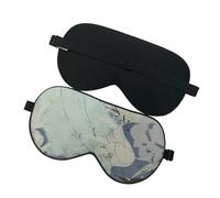 Silk Eye mask Pure Silk Sleep Eye Mask Floral Pattern Eyeshade Soft Blindfold Travel Relax Aid Adjustable Multicolor(NO.7)