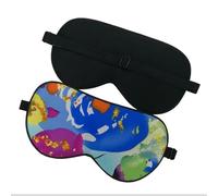 Silk Eye mask Pure Silk Sleep Eye Mask Floral Printed Cover Shade Super Smooth Blindfold Travel Relax Aid Adjustable Multicolor Silk Eye mask for Sleeping(NO.4)