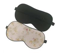 Silk Eye Mask Pure Silk Sleep Eye Mask Floral Printed Cover Shade Super Smooth Blindfold Travel Relax Aid Adjustable Multicolor for Sleeping(NO.6)