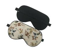 Silk Eye Mask Pure Silk Sleep Eye Mask Floral Printed Cover Shade Super Smooth Blindfold Travel Relax Aid Adjustable Multicolor(NO.3)