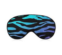 Silk Eye Mask Purple Blue Green Camouflage Zebra Stripes Sleeping Mask 3D Eye Cover for Travel/Naps/Yoga/Plane/Night, Lunch Break Traveling Sleeping Eye Mask Cover with Adjustable Strap