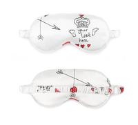Silk Eye Mask Shading Sleep Eye Mask Eyepatch Travel Relax Cover Eyeshade Sleeping Aid(White Arrow)