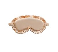 Silk Eye Mask Silk Ruffle Sleep Eye Mask Soft Sleeping Eye Covers Multicolor Night Dream Blackout Eye Patches for Woman Man to Sleep Better(Gold)