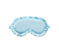 Silk Eye Mask Silk Ruffle Sleep Eye Mask Soft Sleeping Eye Covers Multicolor Night Dream Blackout Eye Patches for Woman Man to Sleep(Fresh Green)