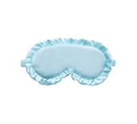 Silk Eye Mask Silk Ruffle Sleep Eye Mask Soft Sleeping Eye Covers Multicolor Night Dream Blackout Eye Patches for Woman Man to Sleep Better(Fresh Green)