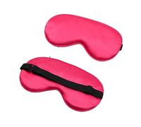Silk Eye Mask Silk Sleep Eye Mask Padded Shade Cover Patch Sleeping Eyemask Blindfolds Travel Relax Rest Women Men(Red)