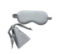 Silk Eye Mask Silk Sleeping Eye Mask with Carrying Pouch Bag Travel Sleep Eyeshade for Women Man Nap Cover Comfortable Eye Patch Help Rest Suitable for Nighttime, Travelling, Napping, Medit(Gray)