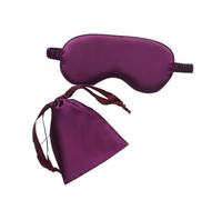 Silk Eye mask Silk Sleeping Eye Mask with Carrying Pouch Bag Travel Sleep Eyeshade for Women Man Nap Cover Comfortable Eye Patch Help Rest(Dark Purple)