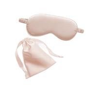 Silk Eye mask Silk Sleeping Eye Mask with Carrying Pouch Bag Travel Sleep Eyeshade for Women Man Nap Cover Comfortable Eye Patch Help Rest(Fresh Pink)