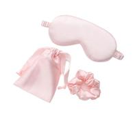 Silk Eye mask Sleeping Mask Silk Eye Night Mask Sleep Band Aid Eyes Cover Sort Patches for Women Blindfold Health Breathing Relax Nap Bandage(LightPink 3Pcs)