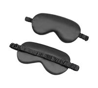 Silk Eye Mask Sleeping Mask Silk Eye Night Sleep Band Aid Eyes Cover Sort Patches for Women Blindfold Health Breathing Relax Nap Bandage(Black Mask)
