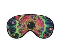 Silk Eye Mask Trippy Mushroom Snake Dragon Art Sleep Mask Eyeshade for Travel Work Shift Sleep Naps, Sleeping Eye Mask Eye Cover with Elastic Band