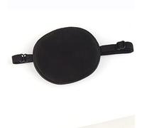 Silk Eye Patch, Adjustable Medical Eyeshade, 8 x 6.5 cm, Washable Training Mask for Kids (Black)