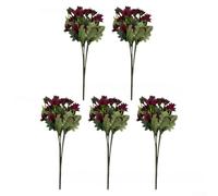 Silk Fake Hydrangea Balls 35cm Plastic for stem Garden Decor(dark pink)