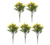 Silk Fake Hydrangea Balls 35cm Plastic for stem Garden Decor(yellow)