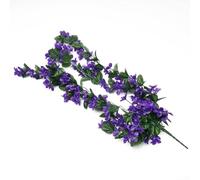Silk Fake Ivy Garland 85cm Plastic Leaf Home Decor(Purple) | 85cm total length, white silk flowers, random heart color, plastic leaves, wedding stage decor