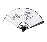 Silk Fan - Fabric Chinese Vintage Hand Fans | 10Inch Retro Waterproof Props for Lady Women Performance Decoration Music Festival Church Girls Home Dance