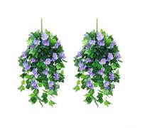 Silk Faux Morning Glory Garland 65cm UV Resistant Outdoor(B)