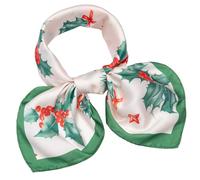 Silk Feeling Scarf Square Head Scarves Satin Neck Scarfs for Women, 03 Green, 27" x 27"