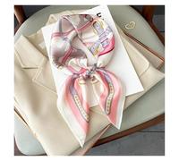 Silk Feeling Square Scarf Women Print Satin Neckerchief Spring Hair Band Tie Shawl Wraps for Daily Wear, Parties or Decoration(JNC421-03)