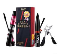 Silk Fiber Mascara Set Waterproof Lengthening Volumising Clump-Free Formula for Dramatic Lashes UK(Set + Eyelash Curler)