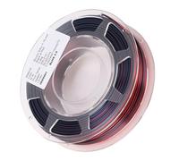 Silk Finish PLA Filament 1.75mm Spool Bundle, 3D Printer PLA Filament for FDM Printers, Dual - Tone Black and Red 200g Printing Consumable with Smooth Flow and Low Warping