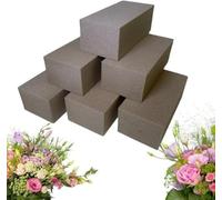 Silk Flower Foam - 6 x Dry Floral Foam for Artificial Flowers, Florist Foam Brick Blocks - Floristry Supplies - Flower Arranging Accessories for Wedding
