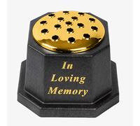 Silk Flower Sales Funeral - In Loving Memory Memorial Grave Pot - Black