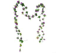 Silk Flower Vine 230cm Red White Purple Sunset Red(Purple)