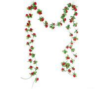 Silk Flower Vine 230cm Red White Purple Sunset Red(Red)