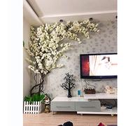 Silk Flowers White Cherry Blossom Tree - Fake Vines for Wedding Party Ceremony Home Decor - Artificial Flower, Perfect Decoration.