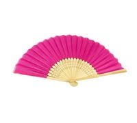Silk Folding Hand Fan - Wooden Frame Fan with Bag, Wedding Dance Prop | Wedding Foldable Asian Fans for Wedding Party Birthday Cosplay Church Home Indoor Summer Beach Travel