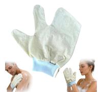 Silk Garshana Gloves, Ayurvedic Dry Massage Mitts with Elastic Wrist, Exfoliating Bath Gloves for Sensitive Skin, Dual-Sided Body Scrubbing