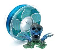 Silk Gradient Rainbow Black Blue Green PLA Filament 1.75mm High-Quality 3D Printer Filament, Toughness Enhanced PLA 3D Printing Filament 1kg (2.2lbs) Spool Neatly Wound to Fit Most FDM Printers