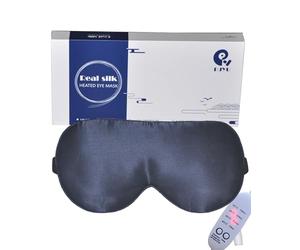 Silk Heated Eye Mask, PJYU Hot Eye Compress for Dry Eyes, Puffy Eyes, Blepharitis Treatment, Relieve Eye Strain, Styes Eye, MGD and Dry Eye Syndrome (Navy Blue)