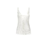 Silk Ice Feathers Print Top - female - Roberto Cavalli - Sleeveless Tops - White - S - Tops S